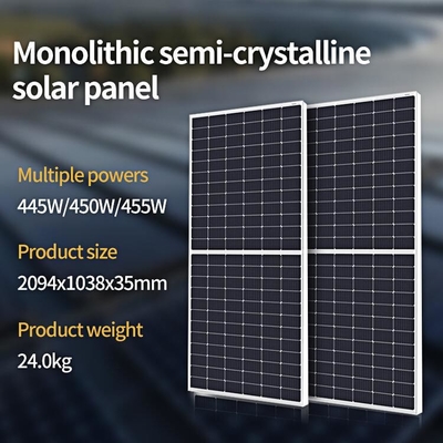 Çin 330W - 460W Güneş Enerjisi Depolama Sistemi Yarım Hücreli Monokristal Silikon PV Modülü Tedarikçi